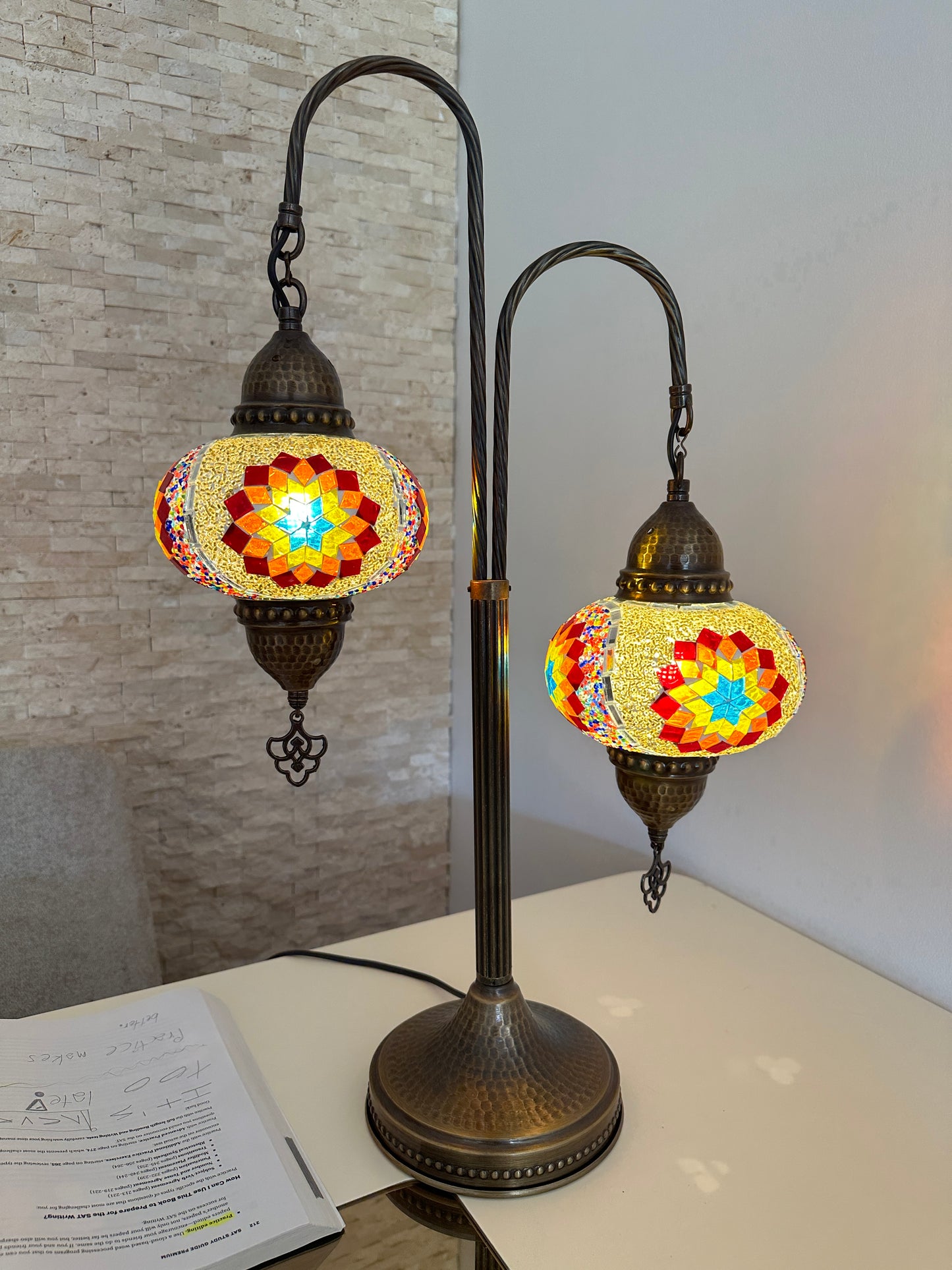 Table Lamp with Double Arm, No3 (Large)