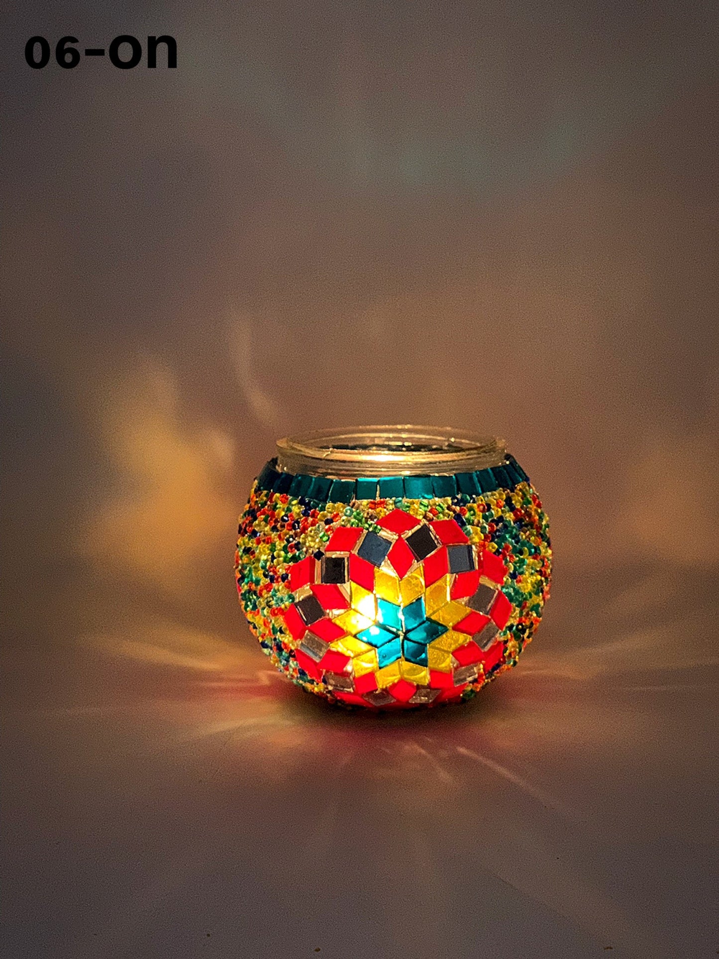 Set Of 4 Turkish Mosaic Candle Holders,ID: 139