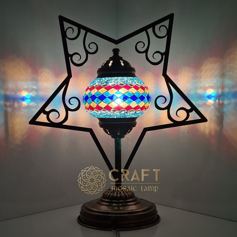Star Shape Table Lamp with No2(Medium Globe)