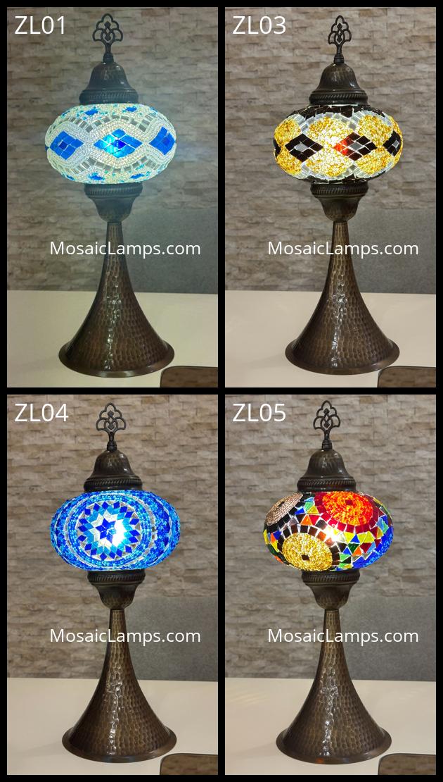 Handcrafted Turkish Mosaic Zurna Table Lamp - Large Globe