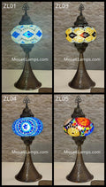 Handcrafted Turkish Mosaic Zurna Table Lamp - Large Globe