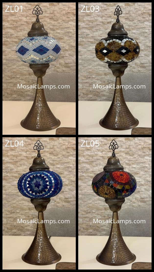 Handcrafted Turkish Mosaic Zurna Table Lamp - Large Globe