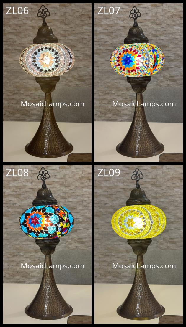 Handcrafted Turkish Mosaic Zurna Table Lamp - Large Globe