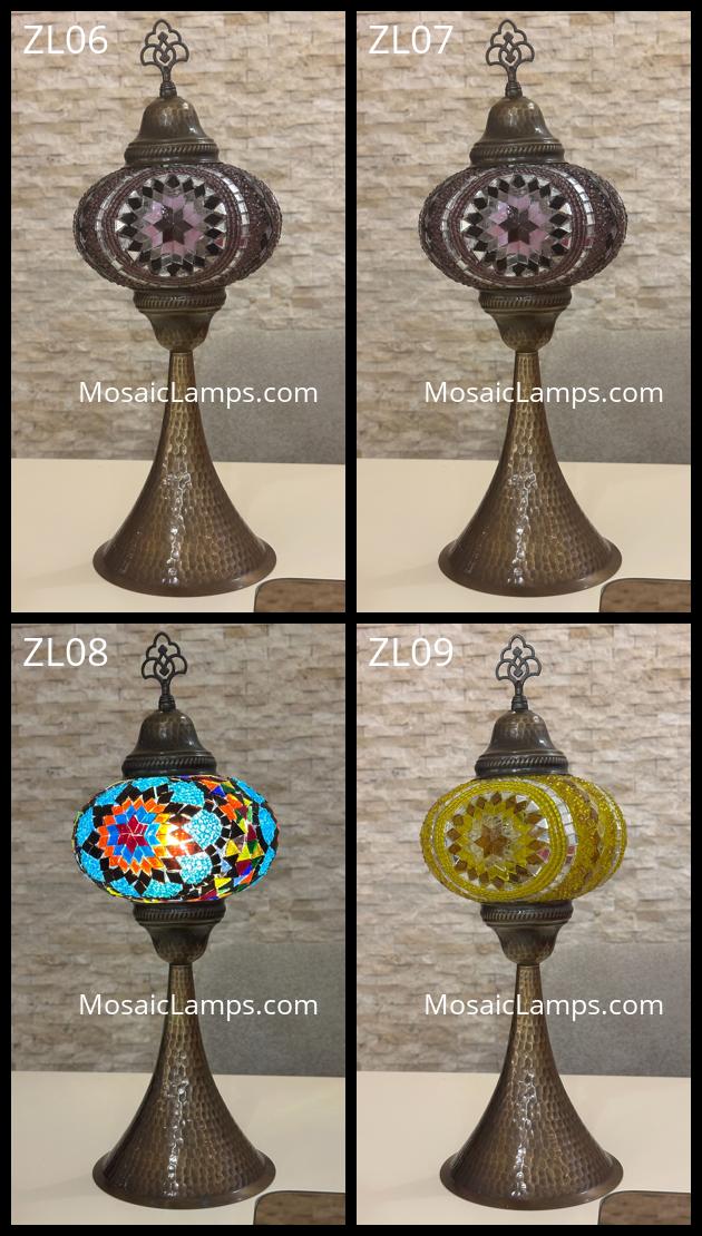 Handcrafted Turkish Mosaic Zurna Table Lamp - Large Globe