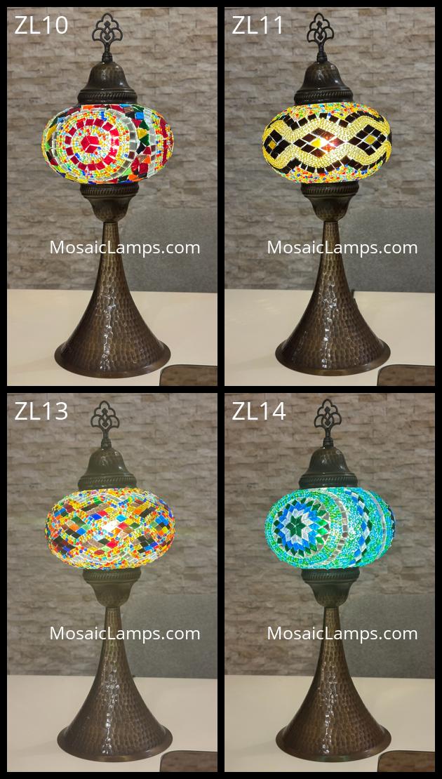 Handcrafted Turkish Mosaic Zurna Table Lamp - Large Globe