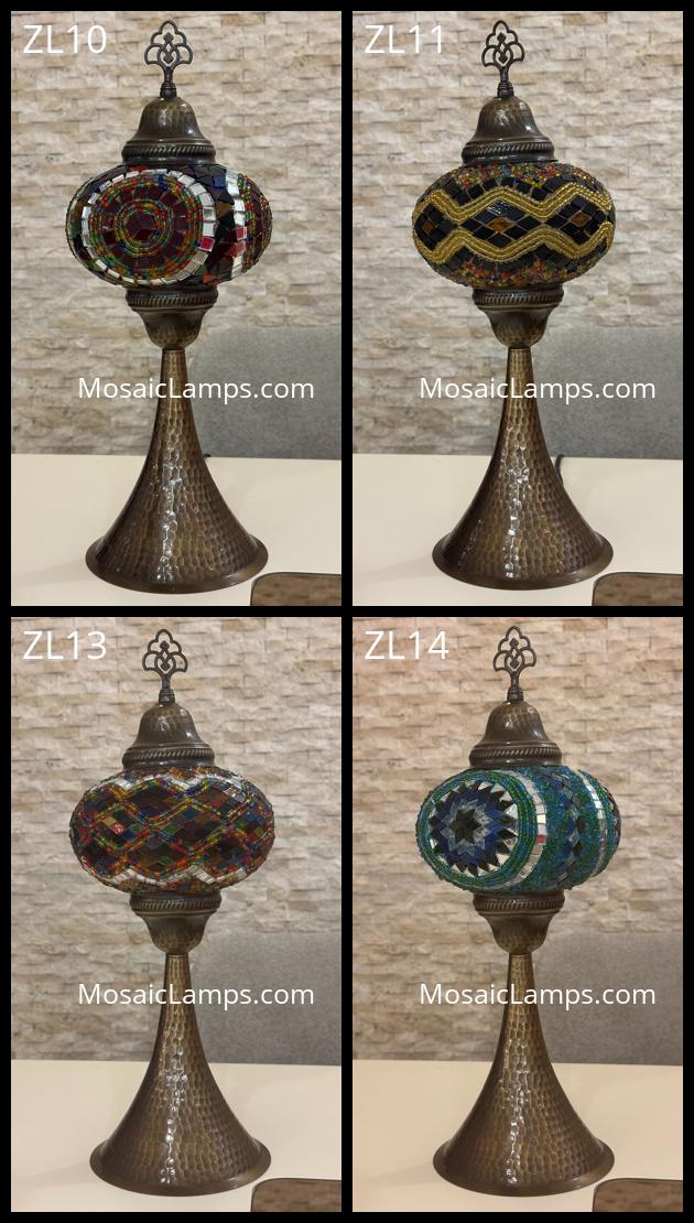 Handcrafted Turkish Mosaic Zurna Table Lamp - Large Globe