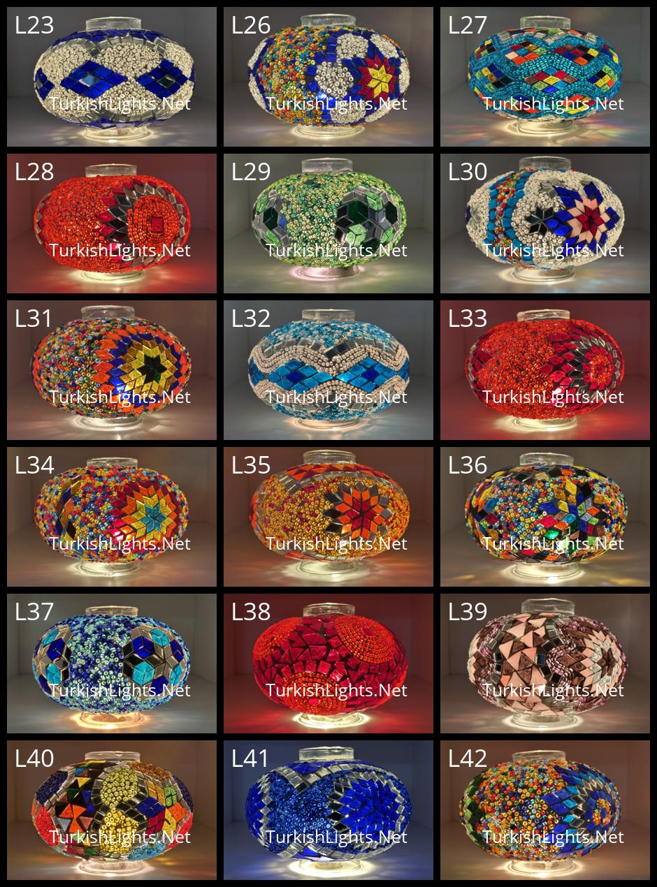 Large Replacement Globe for Mosaic Chandeliers, Table Lamps & Floor Lamps - Handmade Turkish Mosaic Glass