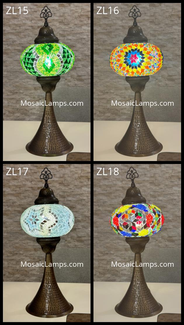 Handcrafted Turkish Mosaic Zurna Table Lamp - Large Globe