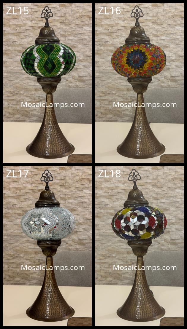 Handcrafted Turkish Mosaic Zurna Table Lamp - Large Globe