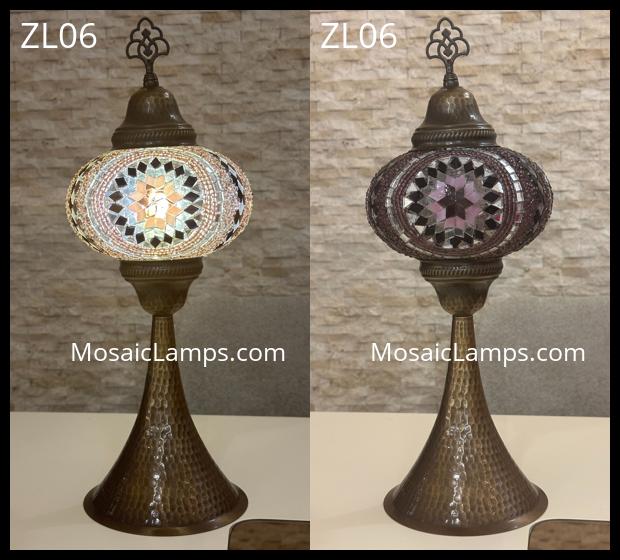 Handcrafted Turkish Mosaic Zurna Table Lamp - Large Globe