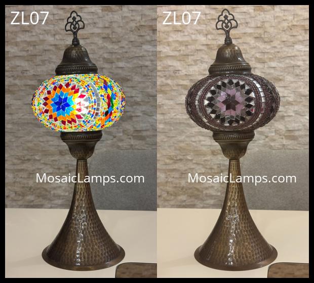 Handcrafted Turkish Mosaic Zurna Table Lamp - Large Globe