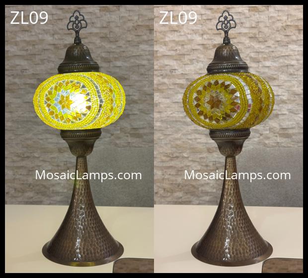 Handcrafted Turkish Mosaic Zurna Table Lamp - Large Globe