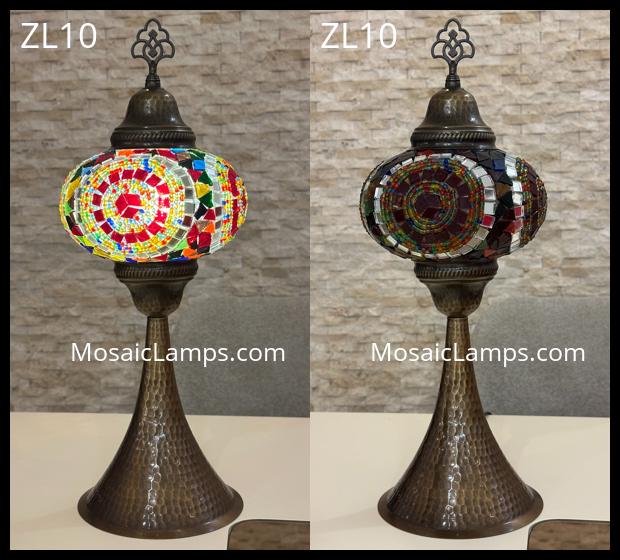 Handcrafted Turkish Mosaic Zurna Table Lamp - Large Globe