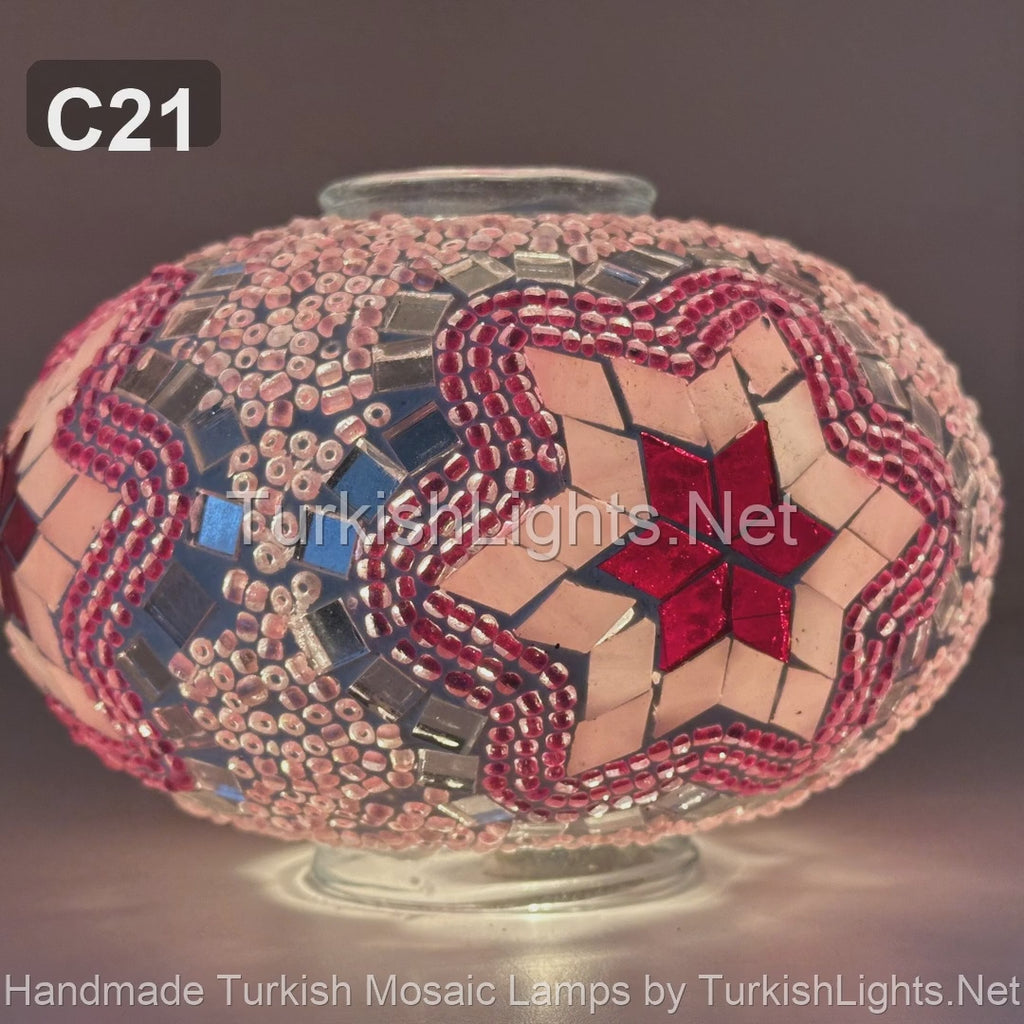 Large Replacement Globe for Mosaic Chandeliers, Table Lamps & Floor Lamps - Handmade Turkish Mosaic Glass