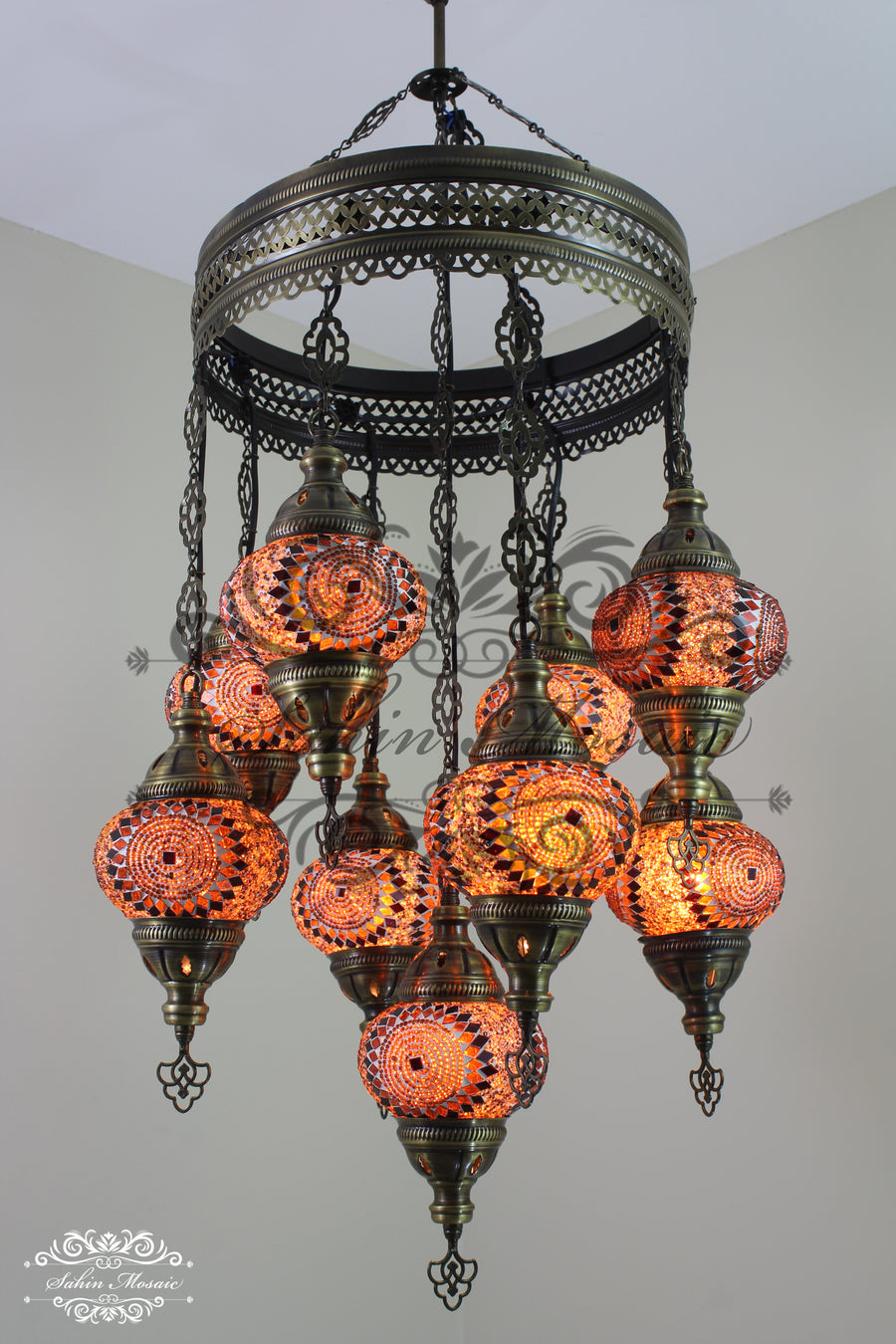 9 - BALL SULTAN CHANDELIER No2 (Medium) Globes