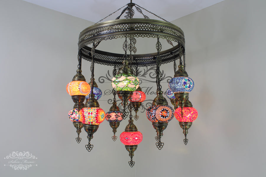 13 - BALL SULTAN CHANDELIER No2 (Medium) Globes