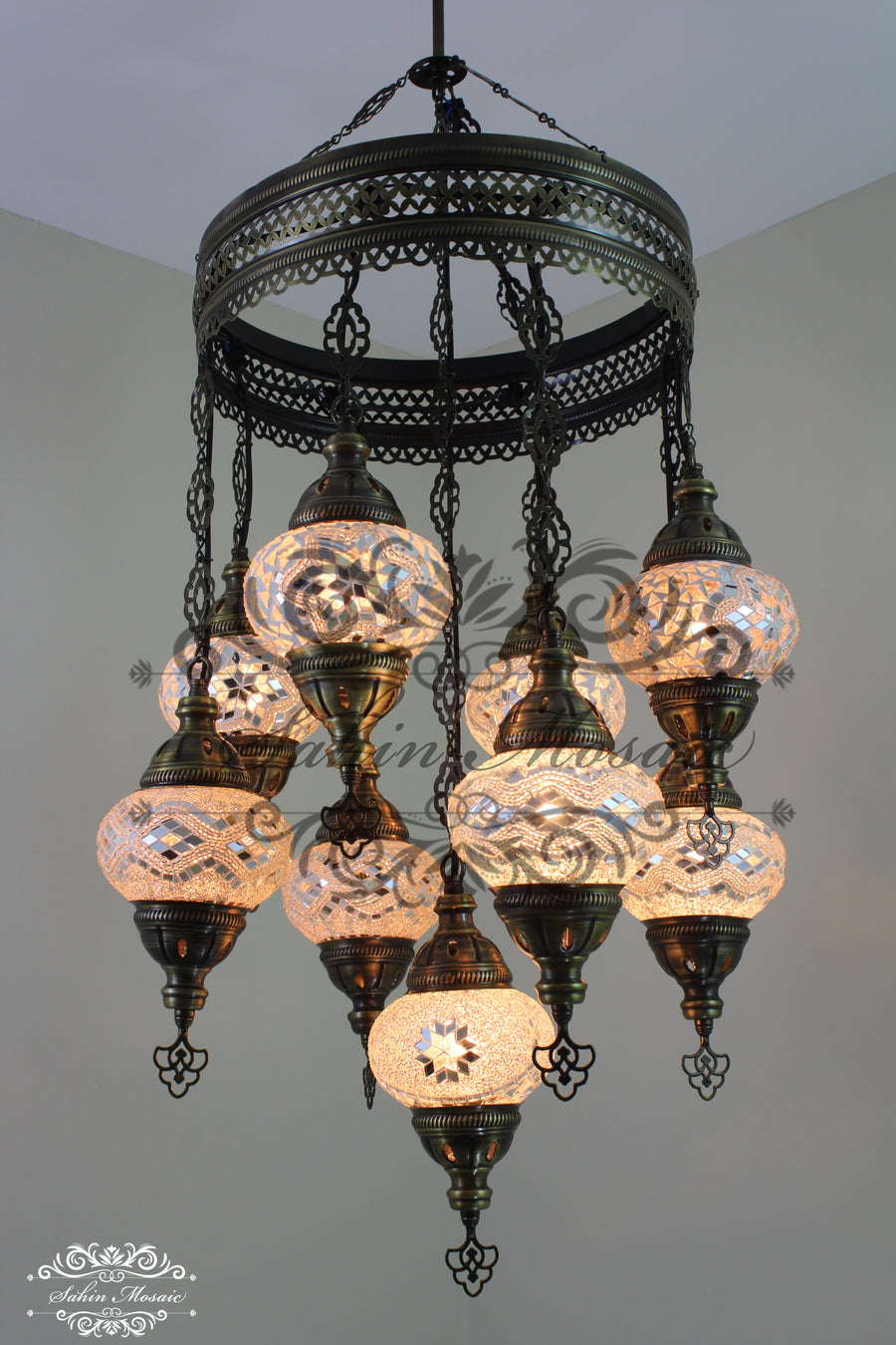 9 - BALL SULTAN CHANDELIER No2 (Medium) Globes