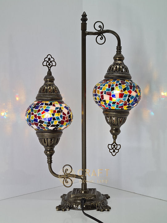 Street Lamp Double Globes. Table Lamp With Mediums Size Globes