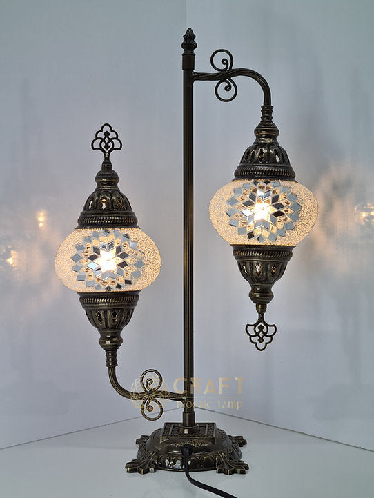 Street Lamp Double Globes. Table Lamp With Mediums Size Globes