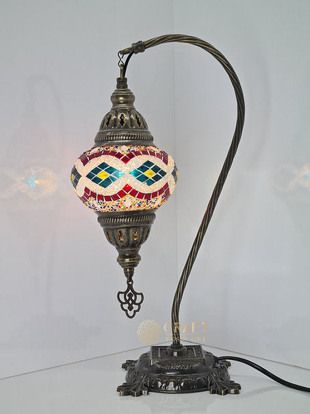 Swan Neck Table Lamp with No2 (Medium) Globe
