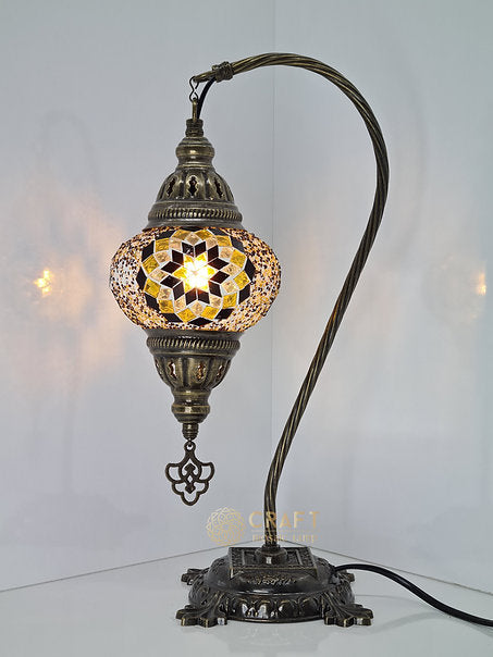 Swan Neck Table Lamp with No2 (Medium) Globe