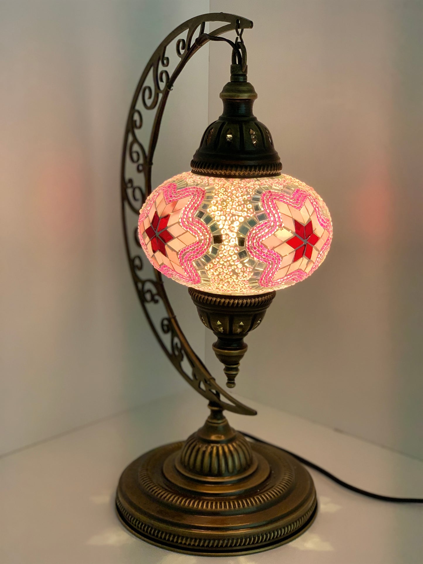 Moon Shape  Table Lamp with No3 (Large) Globe