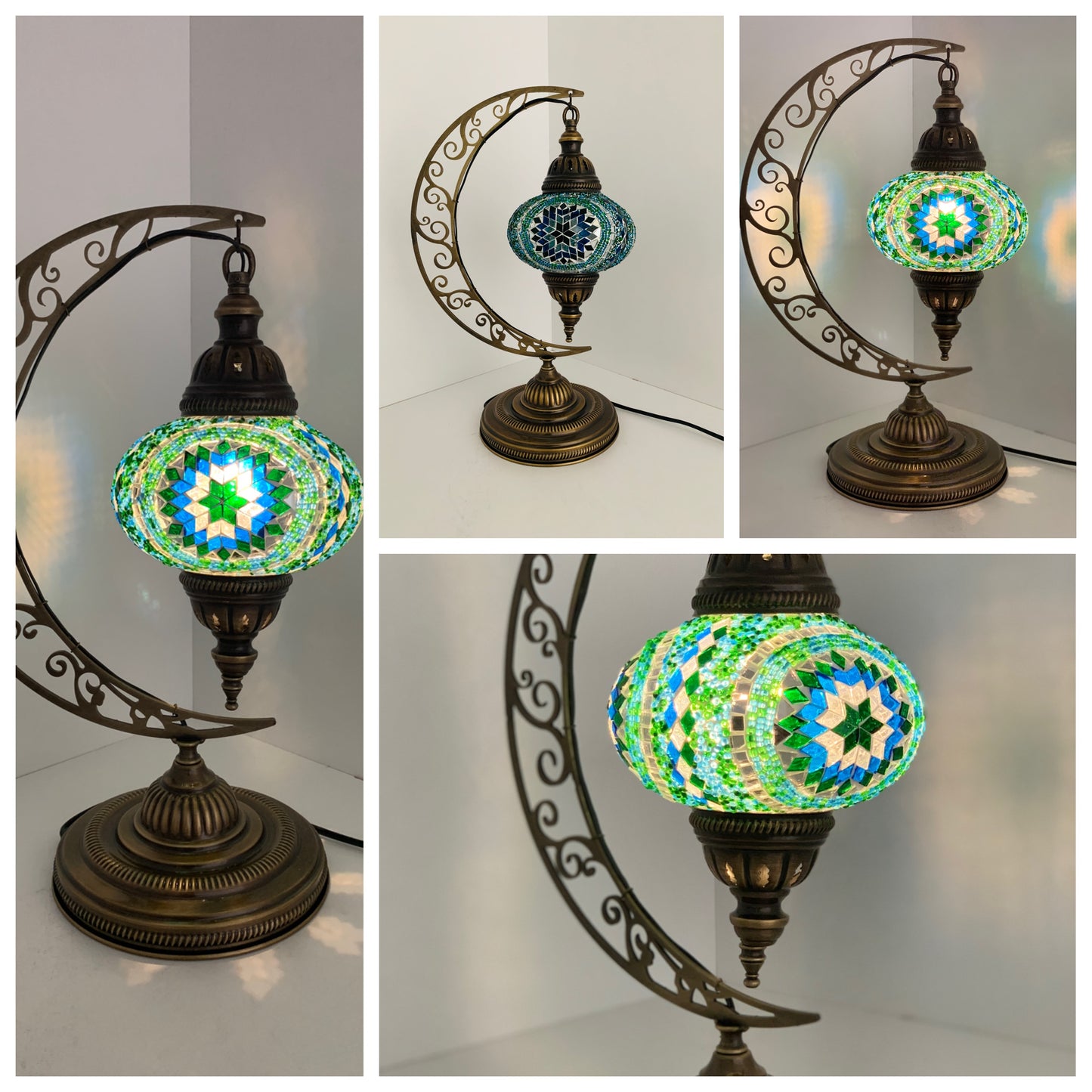 Moon Shape  Table Lamp with No3 (Large) Globe