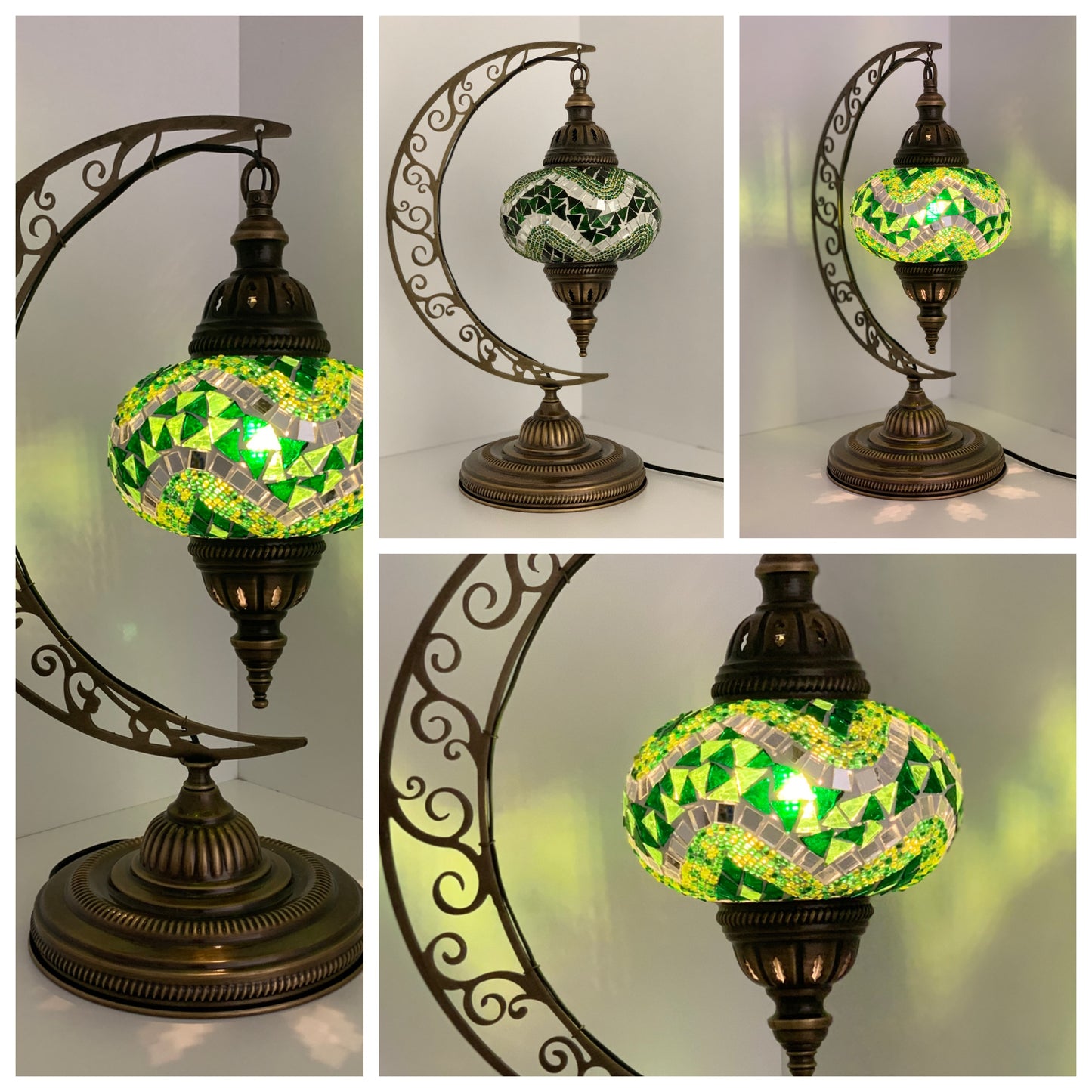 Moon Shape  Table Lamp with No3 (Large) Globe