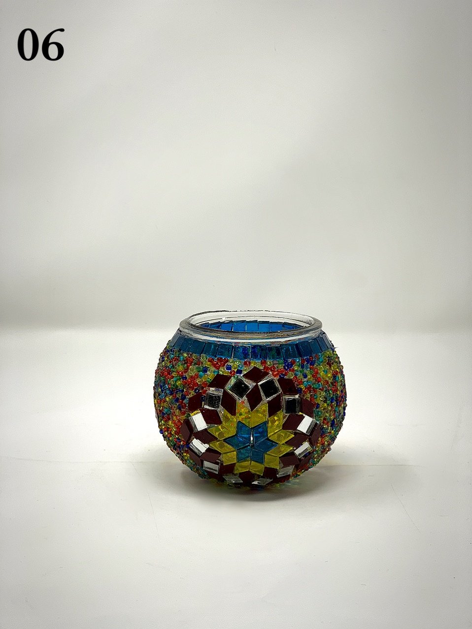 Set Of 4 Turkish Mosaic Candle Holders,ID: 139